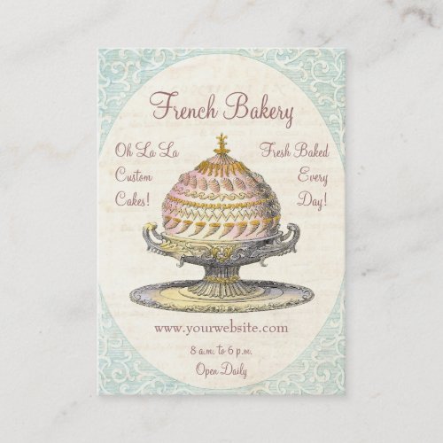 Paris Victorian Vintage French Bakery Business Card