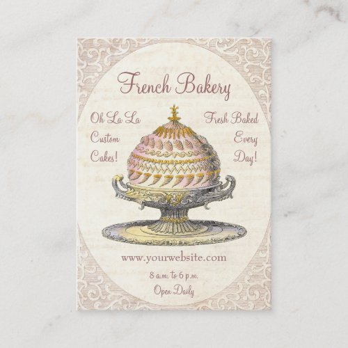 Paris Victorian Vintage French Bakery Business Card