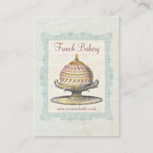 Paris Victorian Vintage French Bakery Business Card