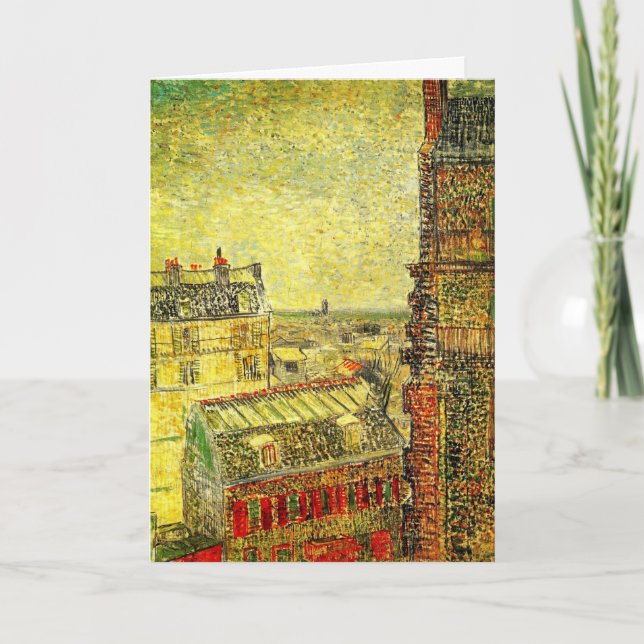 Paris View from Vincent's Room by Vincent van Gogh Card (Front)
