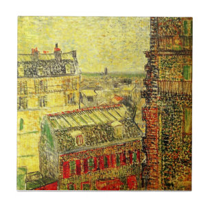 Paris View from Vincent's Room by Vincent van Gogh Ceramic Tile