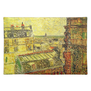 Paris View from Vincent's Room by Vincent van Gogh Cloth Placemat