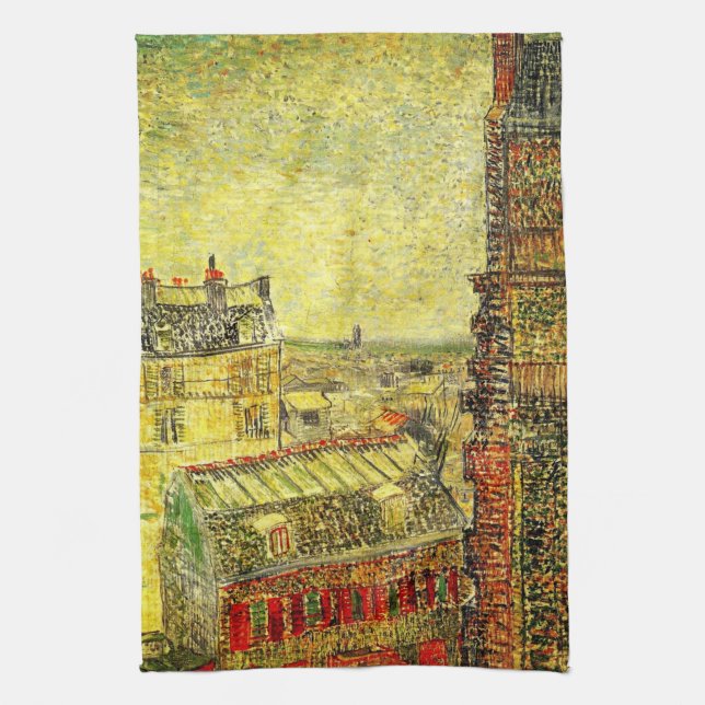 Paris View from Vincent's Room by Vincent van Gogh Kitchen Towel (Vertical)
