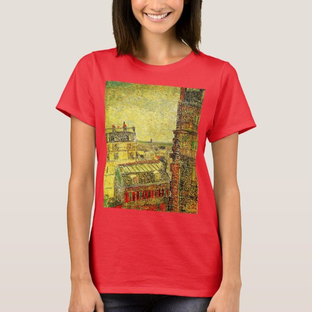 Paris View from Vincent's Room by Vincent van Gogh T-Shirt (Front)
