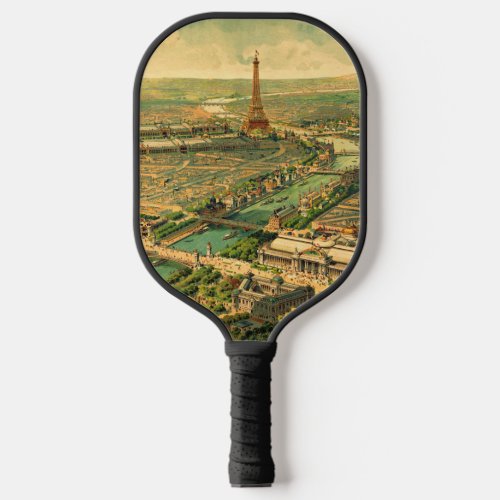 Paris Vintage Antique Print Pickleball Paddle