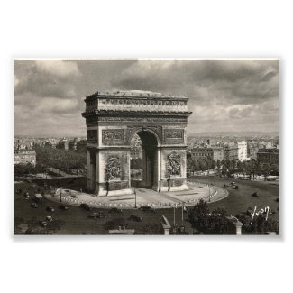 Paris vintage Arc de Triomphe 1943 Photo Print