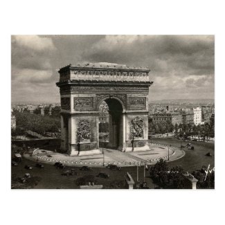 Paris vintage Arc de Triomphe 1943 Postcard