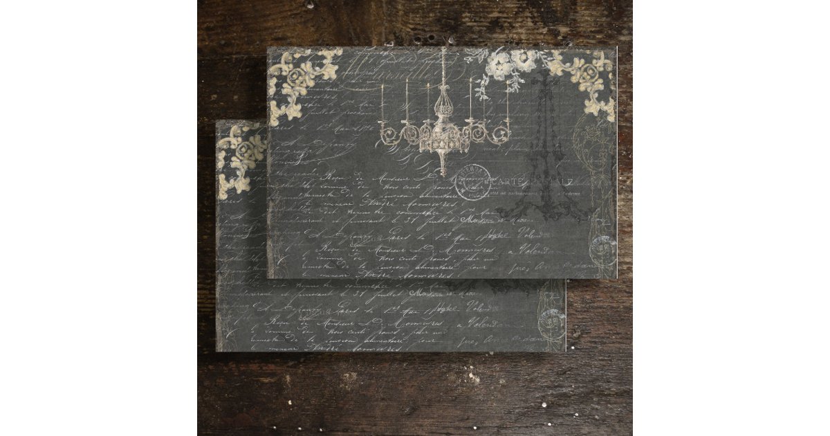 Empherma Script Paper Paris Vintage Black Ephemera Script Decoupage Tissue Paper | Zazzle