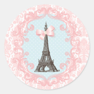 Paris Vintage Classic Round Sticker