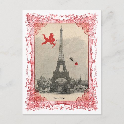 Paris Vintage Cupid Postcard