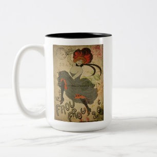 Paris Vintage French Can-Can Dancer Two-Tone Coffee Mug