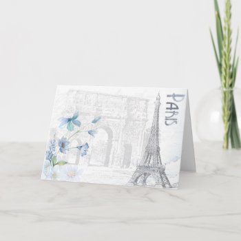 Paris Vintage Holiday Card by Passion4creation at Zazzle