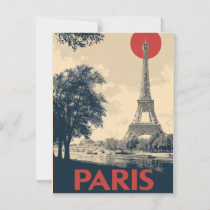Paris vintage postcard