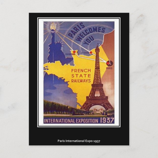 Paris Vintage Postcard (Front)