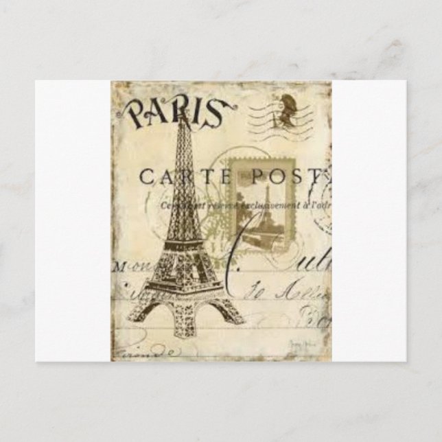 Paris Vintage Postcard (Front)