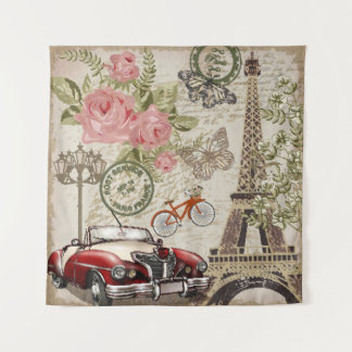 Paris Vintage: Postcard Style Tapestry