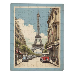 Paris vintage poster jigsaw puzzle