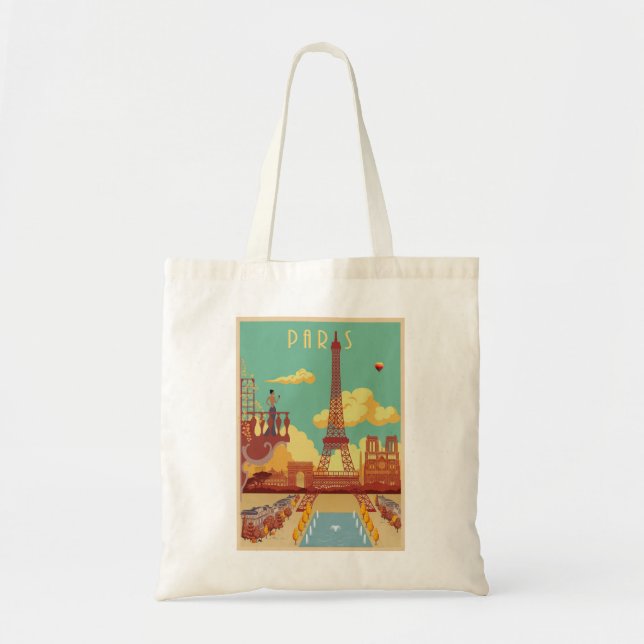 Paris vintage poster tote bag (Front)
