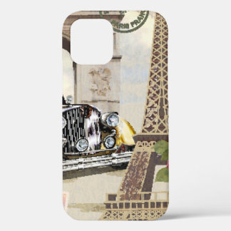 Paris vintage poster. vintage, poster, paris, old, iPhone 12 case
