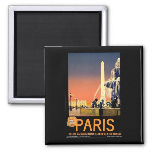 Paris Vintage Travel Magnet