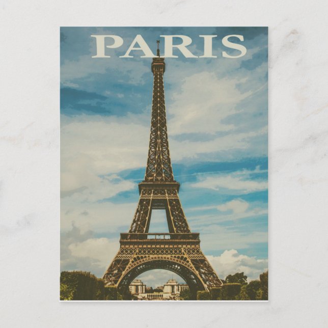 Paris Vintage Travel  Postcard (Front)