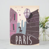Paris Vintage travel poster. (Standing Front)