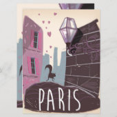 Paris Vintage travel poster. (Front/Back)