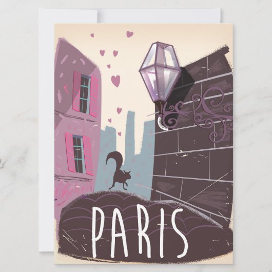 Paris Vintage travel poster. (Front)