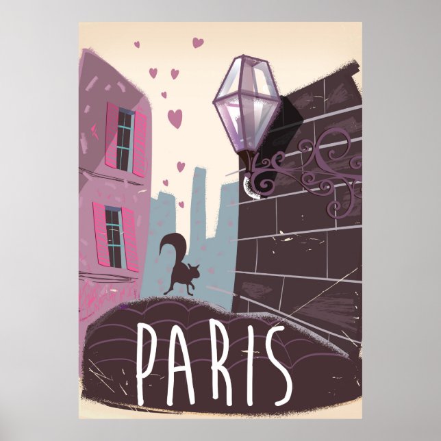 Paris vintage travel poster (Front)