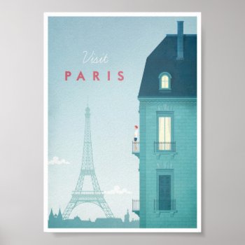 Paris Vintage Travel Poster by VintagePosterCompany at Zazzle