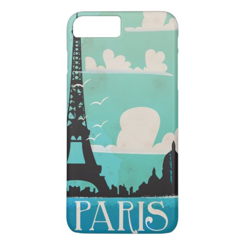 Paris vintage travel poster iPhone 8 plus7 plus case