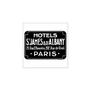 Paris vintage travel retro rubber stamp