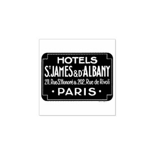 Paris vintage travel retro rubber stamp