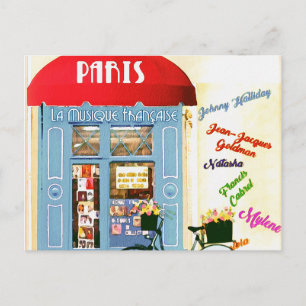 Paris Vintage Travel Tourism Add Postcard