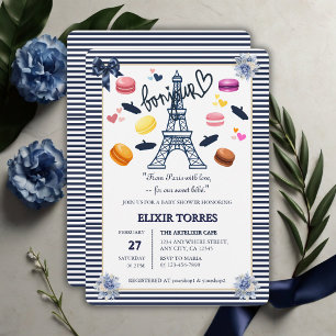 Paris w/ Love for Our Sweet Bebe Baby Shower Invitation