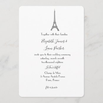Paris Wedding Invitation by Apostrophe_Weddings at Zazzle