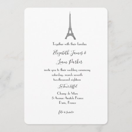 Paris Wedding Invitation