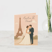 Paris Wedding Invitation | Elegant Eiffel Tower