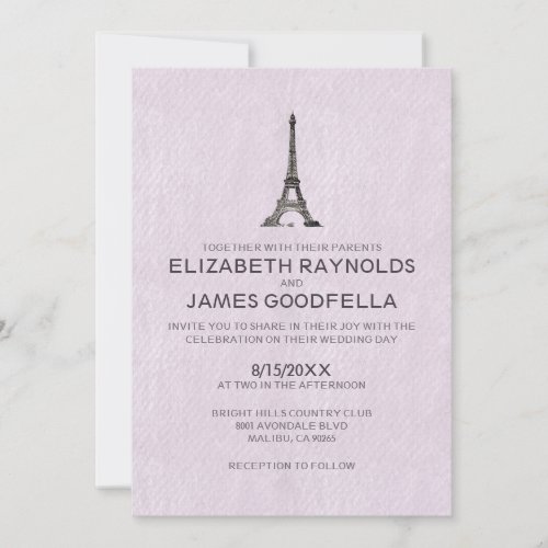 Paris Wedding Invitations