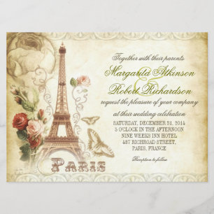 PARIS wedding invitations