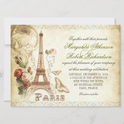 PARIS wedding invitations