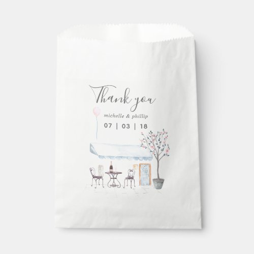 Paris Wedding watercolor wildflowers guest favor Favor Bag