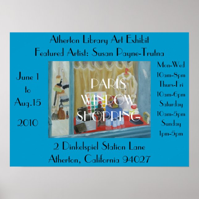 PARIS WINDOW SHOPPING POSTER (Front)