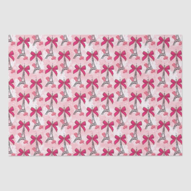Paris With  A Bow  Tissue Paper (Front)