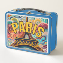 Paris with Cool Graphic and Eiffel Tower