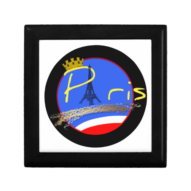 Paris with Crown Jewelry Gift Box (Front)