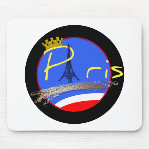 Paris with Crown _ Mouse Pad