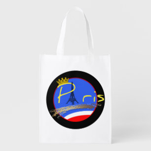 Paris with Crown - Reusable Grocery Bag