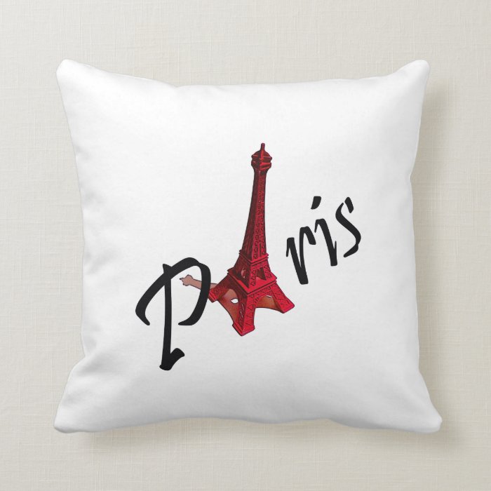 Paris with Eiffel tower Pillow