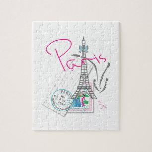 Paris with love and Eiffel Tower Jigsaw Puzzle